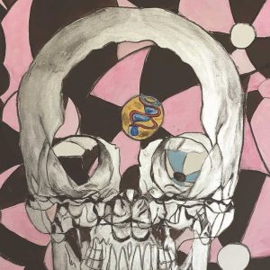 skull pink balloon zoom